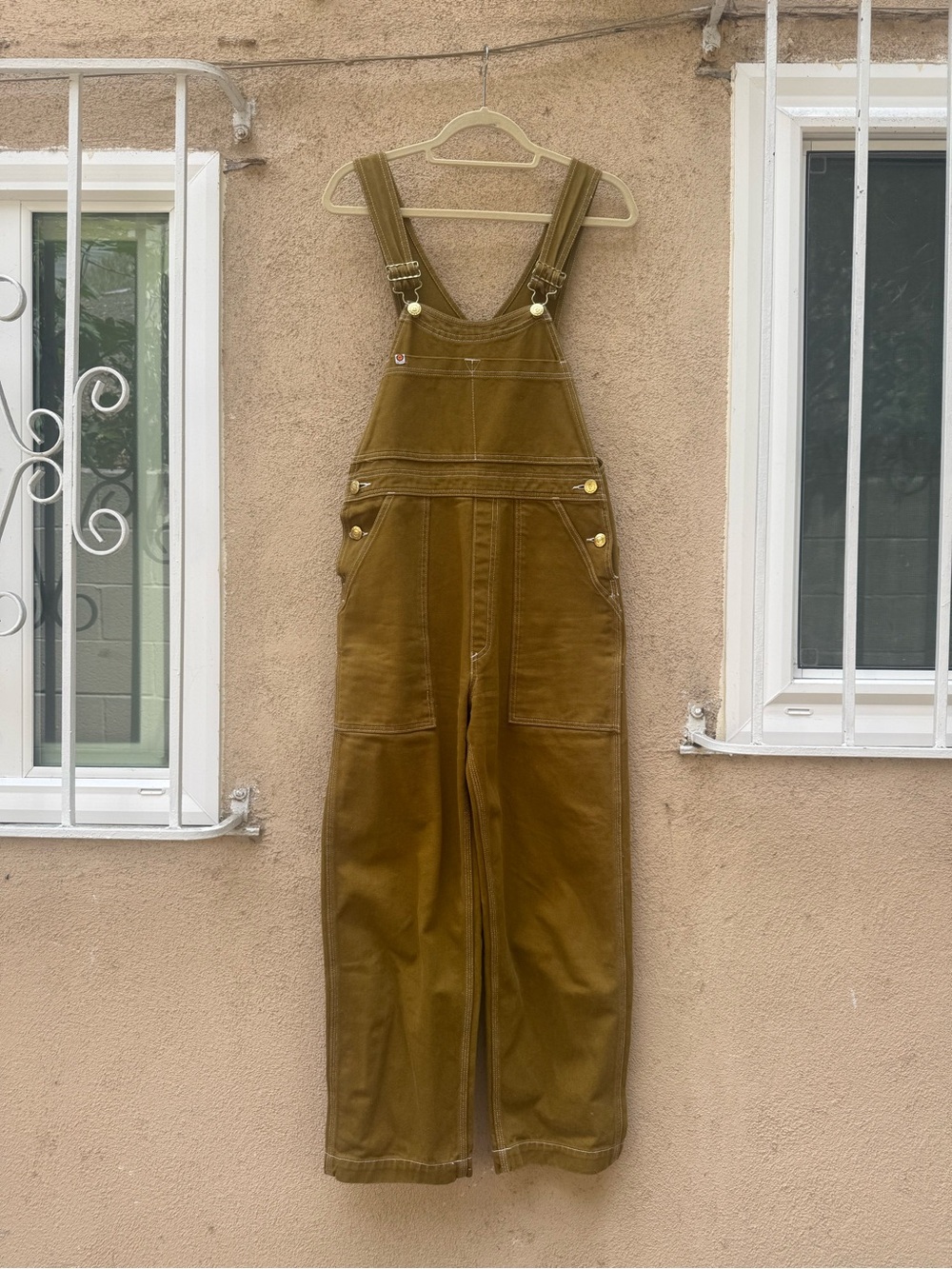 Big Bud Press Olive Green Utility Denim Overalls